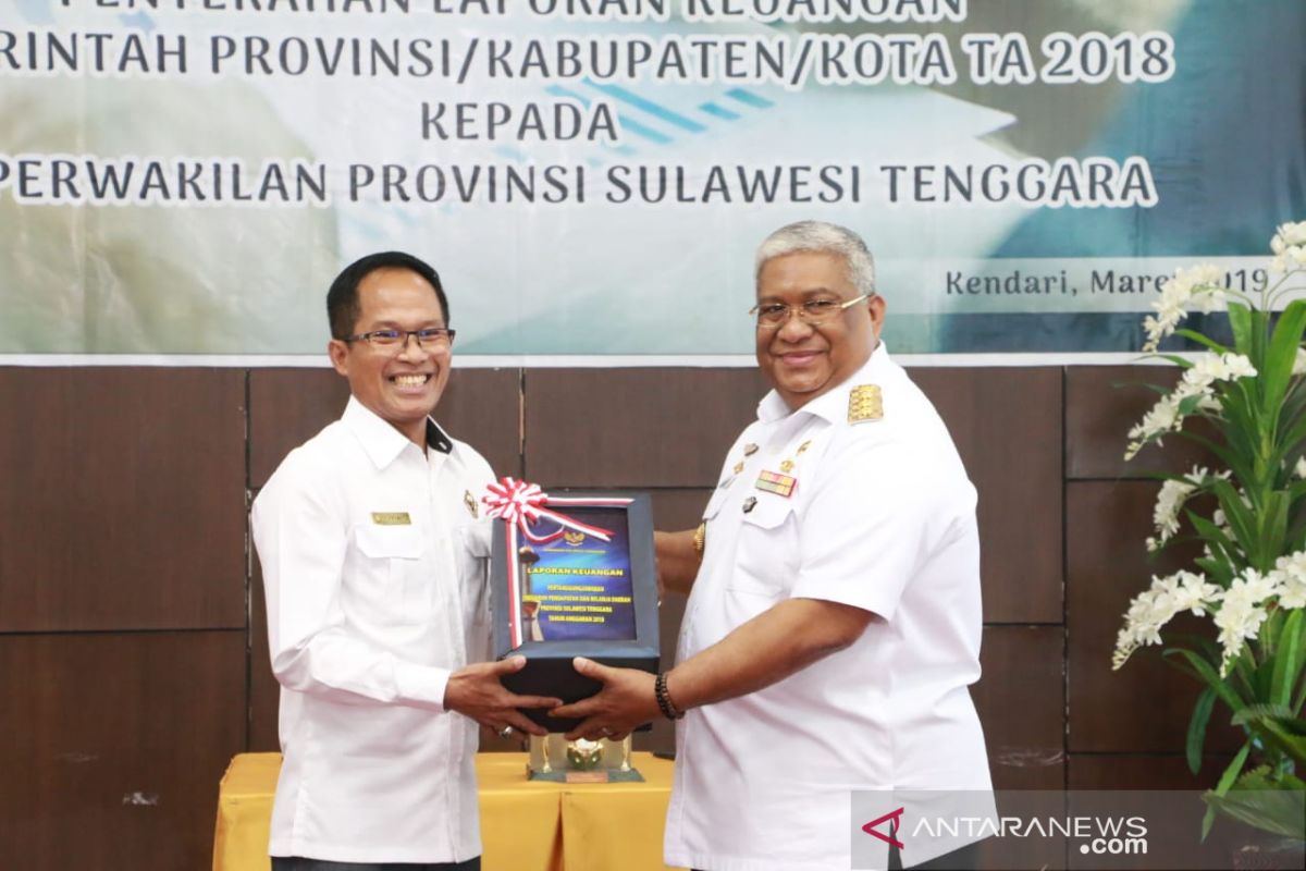 Gubernur berharap LKPD 2018 kabupaten/kota se-Sultra Raih Opini WTP