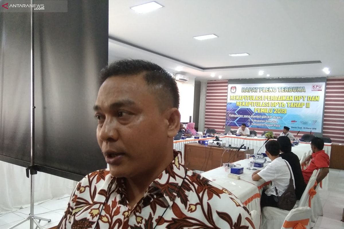 KIP Aceh gelar rekapitulasi DPTb-2 Simeulue dan Nagan Raya