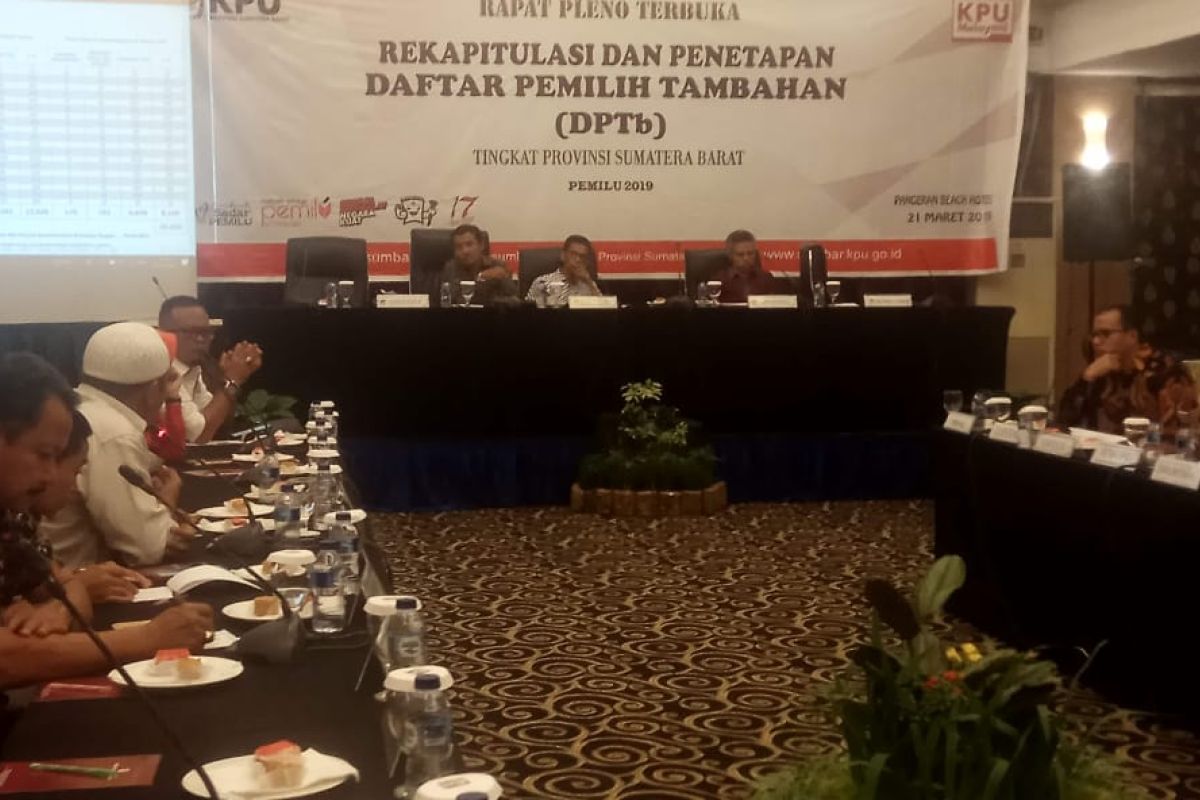 KPU tetapkan DPTb Sumatera Barat 14.323 pemilih