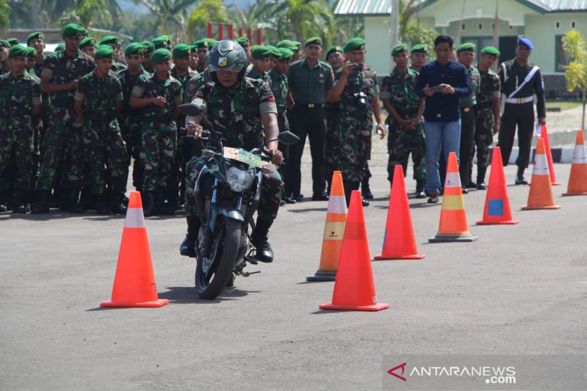 Korem 133/Nani Wartabone Gorontalo uji petik keselamatan berkendara