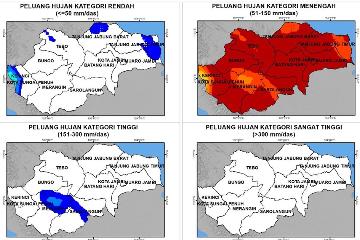 Staklim : hujan sedang dominasi Jambi