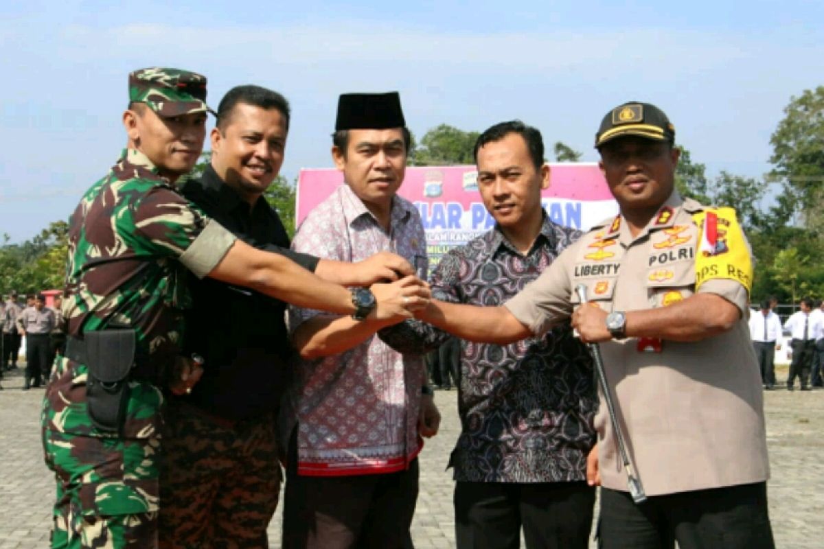 Polisi gelar apel pasukan pengamanan Pemilu 2019 di Simalungun