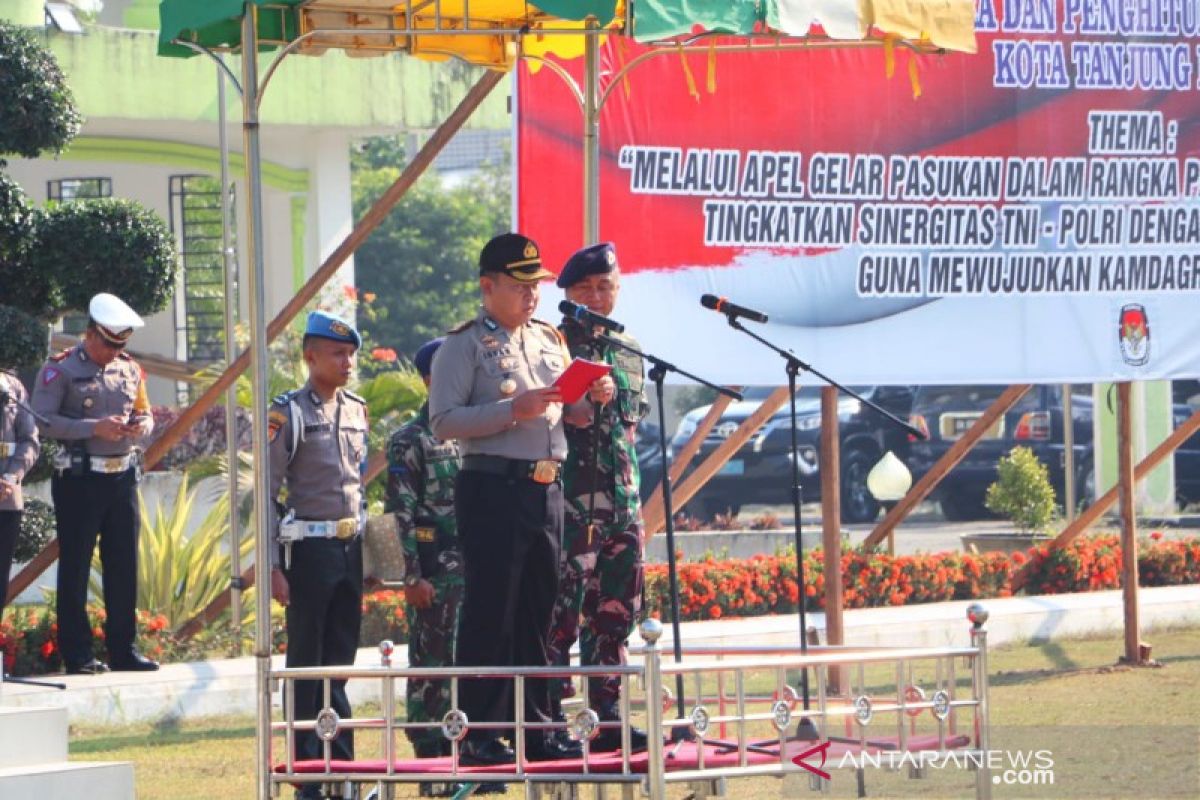 Kapolres Tanjungbalai irup gelar pasukan pengamanan Pemilu