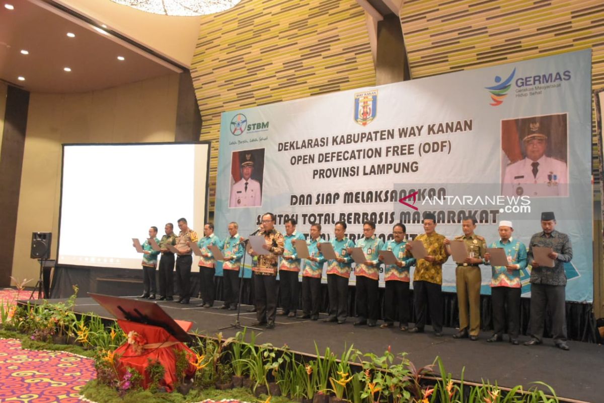 Waykanan Deklarasi Bebas ODF-BAB Sembarangan di Lampung