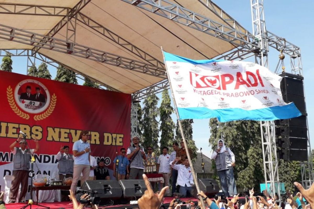 Sandiaga hadiri deklarasi dukungan dari purnawirawan di Berbah