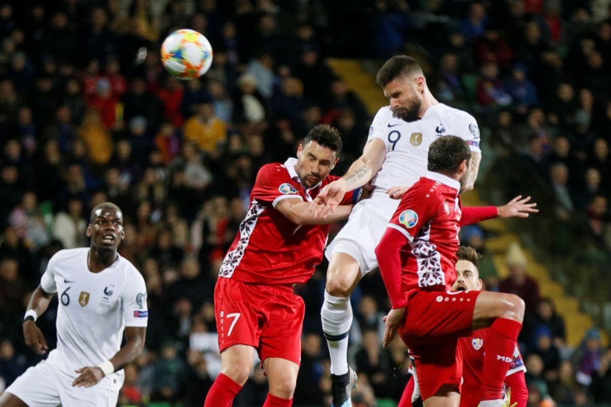 Prancis menang 4-1 atas Moldova di pembukaan Kualifikasi Piala Eropa