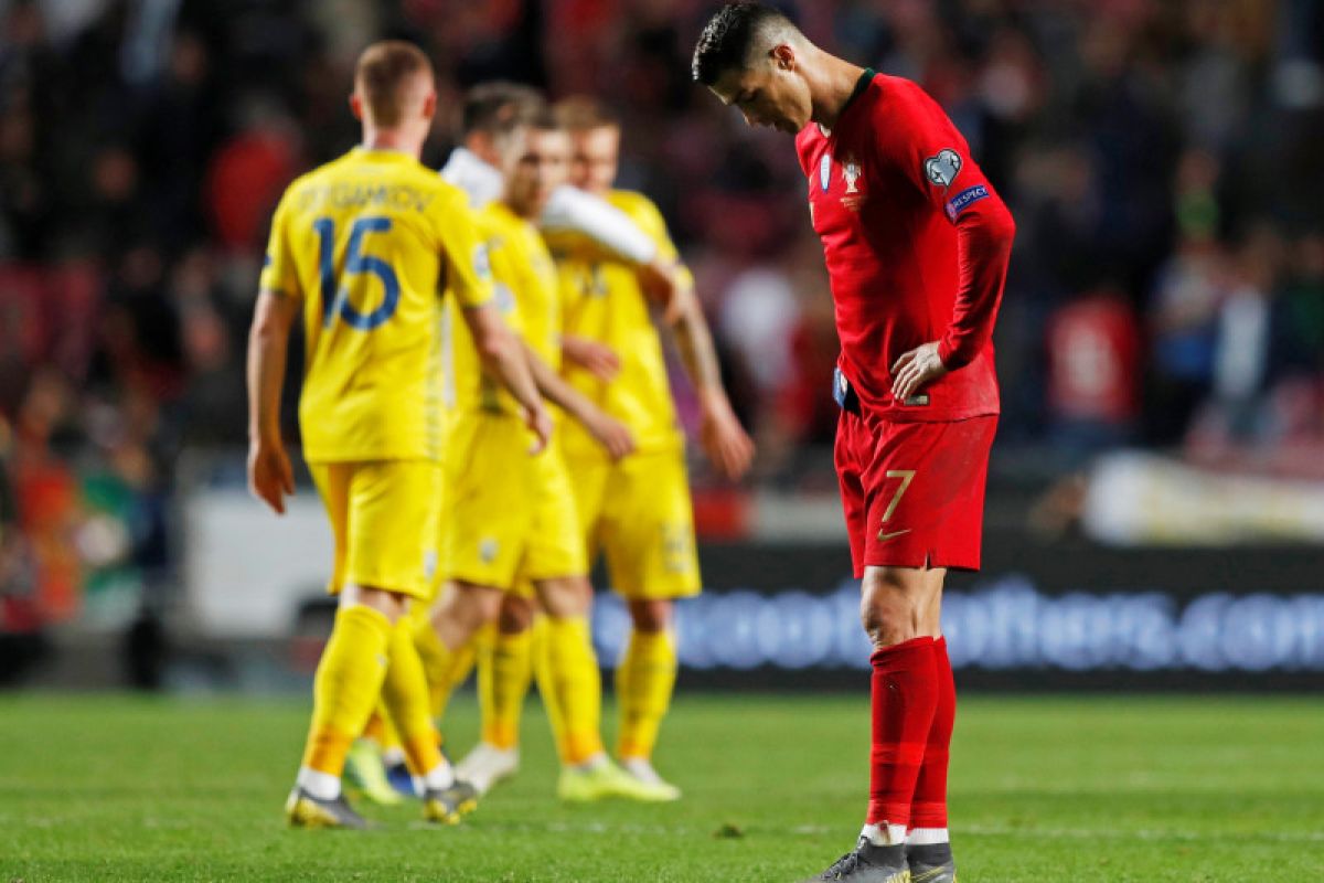 Kembali diperkuat Ronaldo, Portugal ditahan imbang 0-0 oleh Ukraina