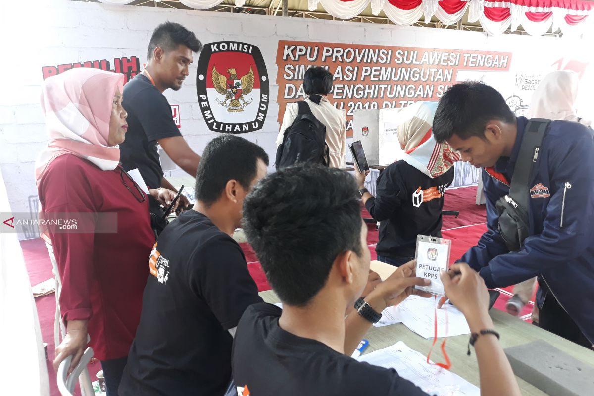 KPU Sulteng gelar simulasi pemungutan dan perhitungan suara Pemilu 2019