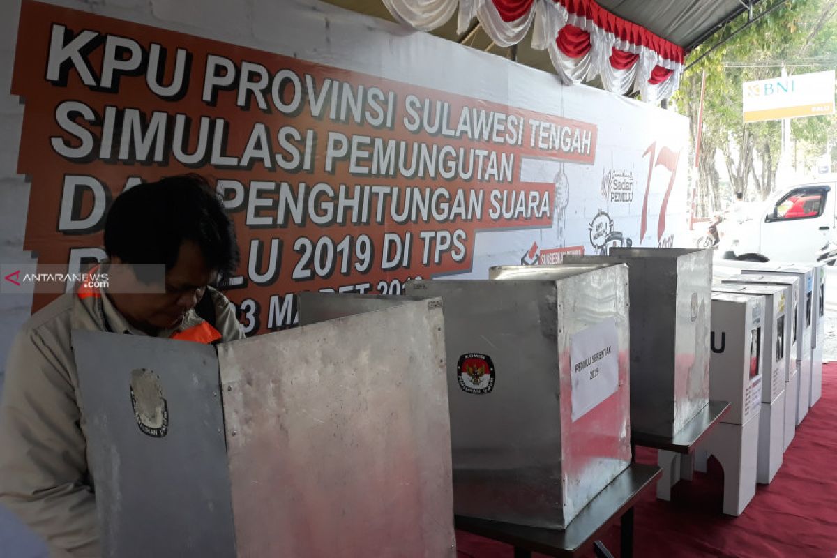 KPU Sulteng gelar simulasi pemungutan dan penghitungan suara pemilu