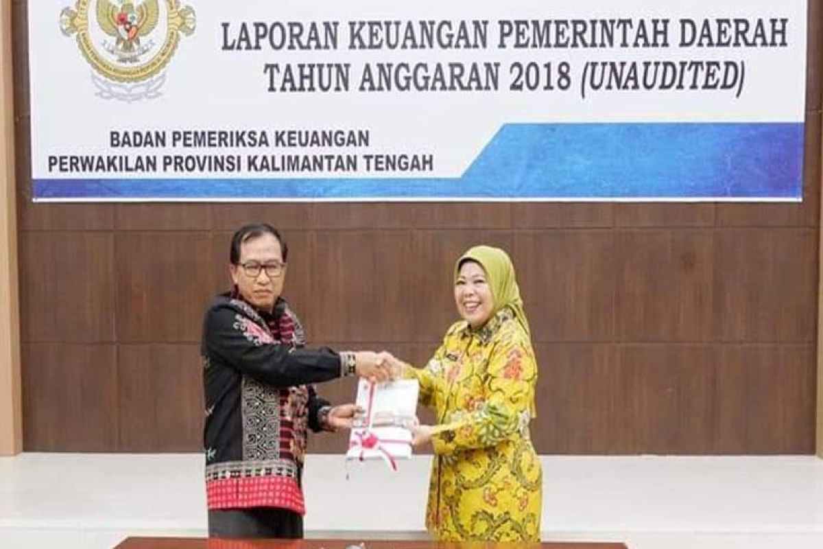 Bupati Nurhidayah serahkan LKPD tahun anggaran 2018 ke BPK Kalteng