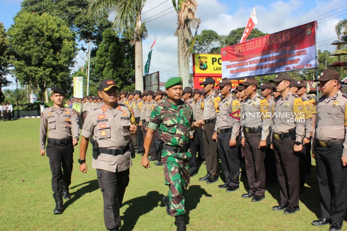 Polres Lampung Barat  Gelar Apel Pengamanan Pemilu 2019