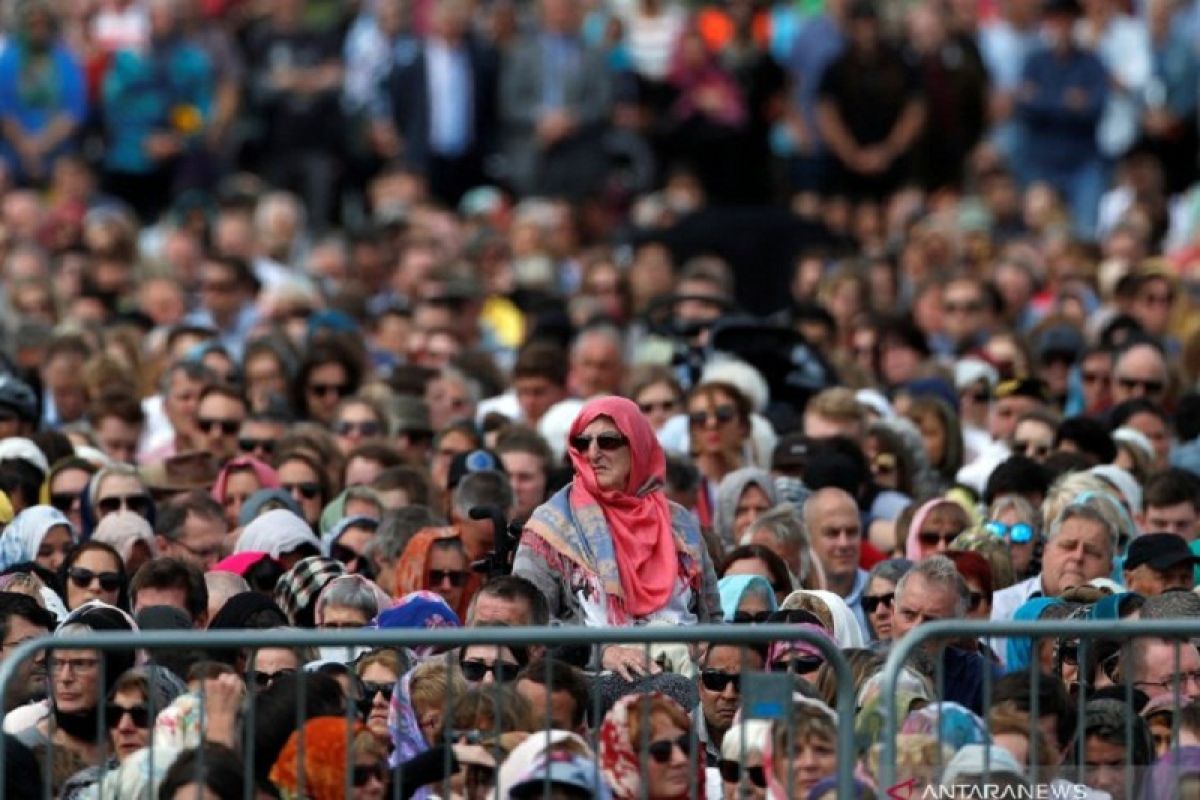 Ribuan orang di Selandia Baru berkumpul kenang korban Christchurch