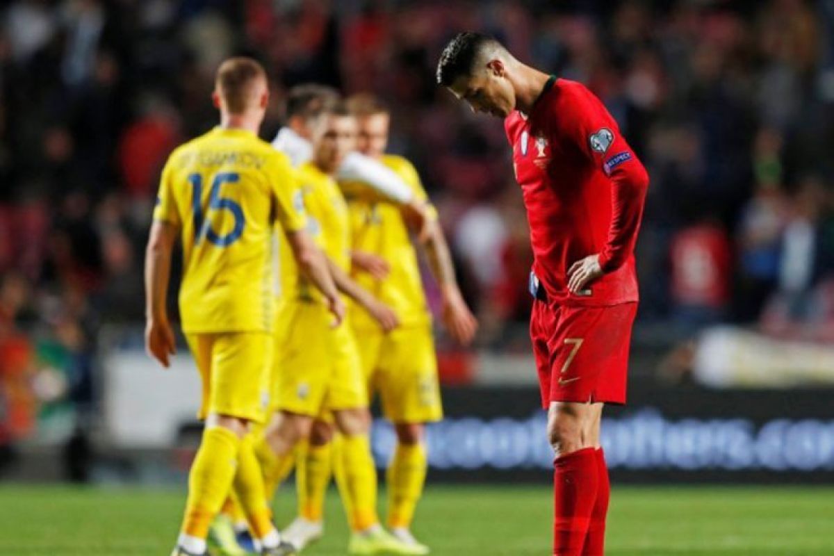 Diperkuat Ronaldo, Portugal ditahan imbang Ukraina 0-0