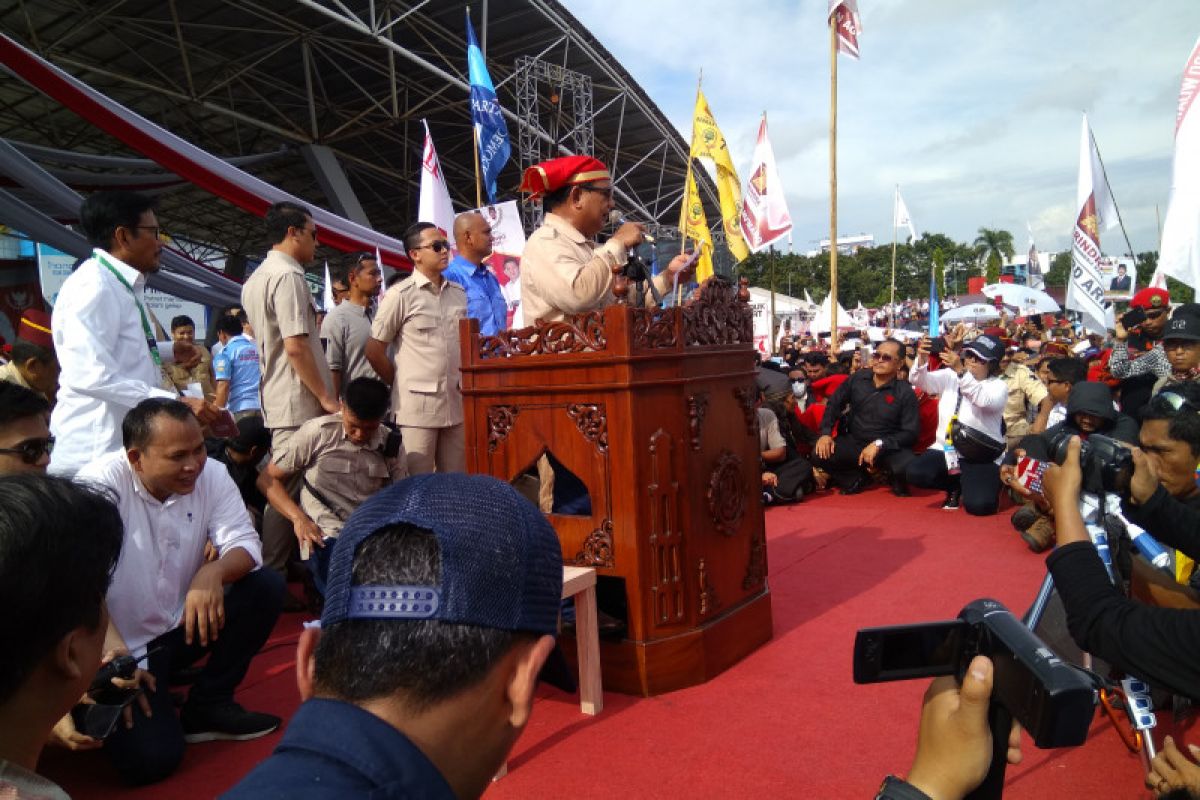 Kampanye Prabowo di Makassar dihadiri puluhan ribu massa