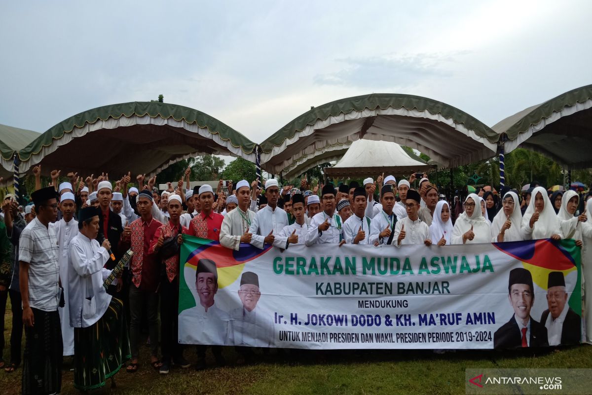 Ketua Aswaja : Kaum muda Nahdliyin solid dukung Jokowi-Ma'ruf Amin