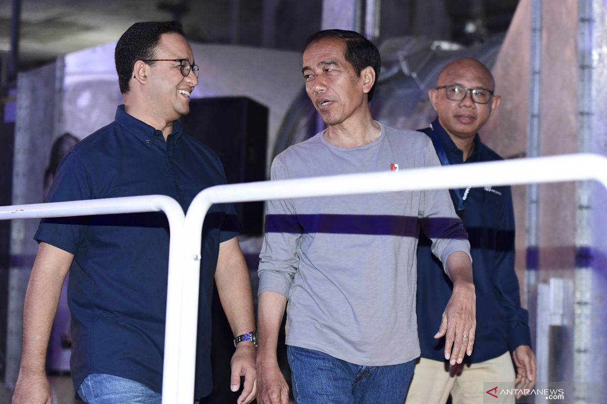 Presiden Jokowi tiba di Stasiun MRT Senayan