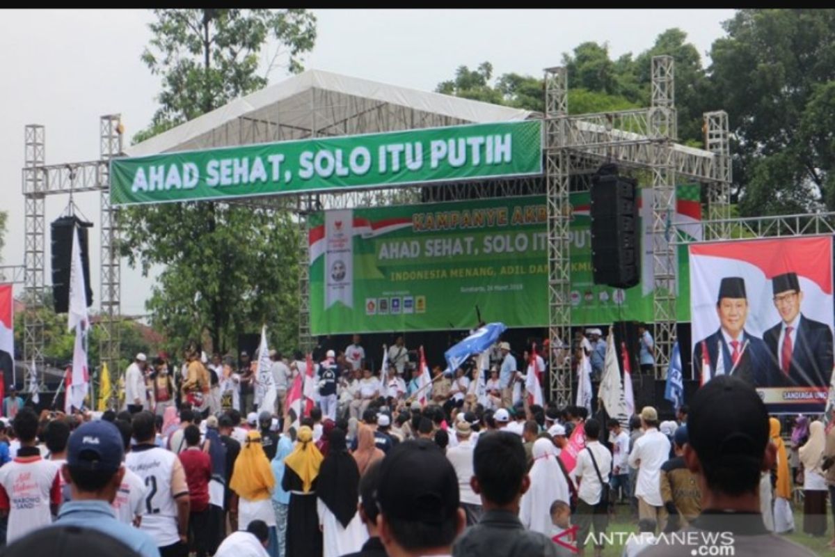 Ribuan pendukung Prabowo-Sandi gelar kampanye terbuka di Solo