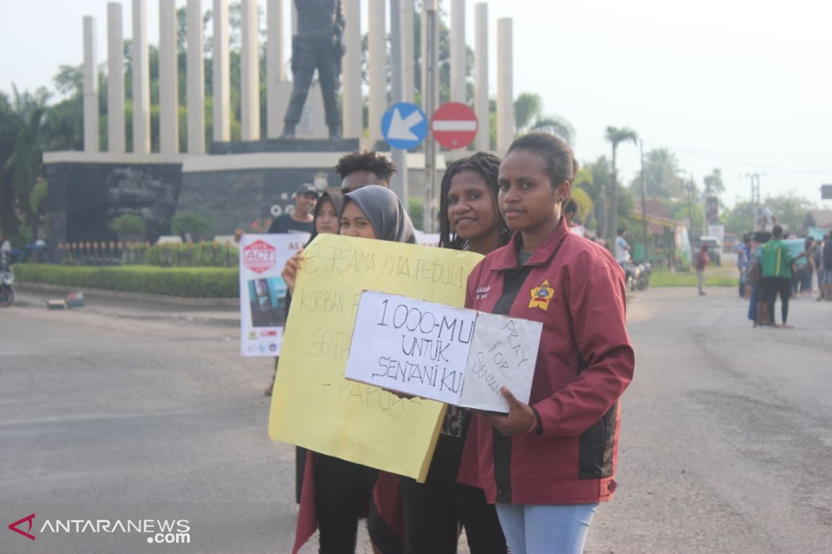 ACT Ogan Ilir dan mahasiswa Unsri aksi peduli banjir Papua