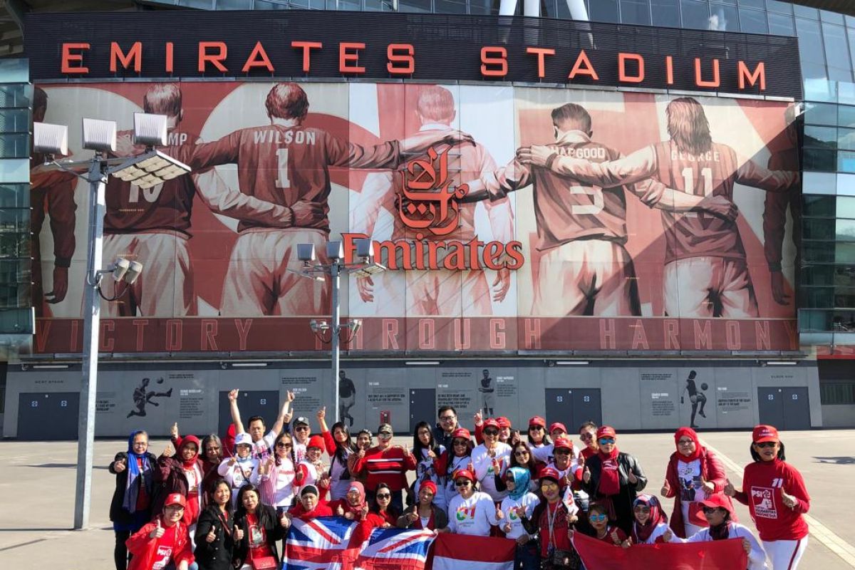 Lagu Indonesia Raya bergema di Stadium Emirates London