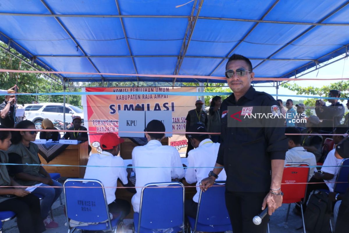 KPU Raja Ampat simulasi pencoblosan