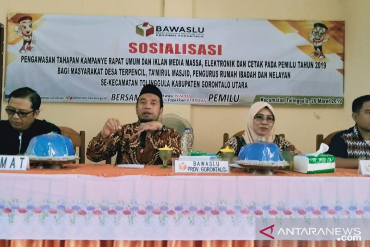 Bawaslu Gorontalo Sasar Wilayah Pesisir Sosialisasikan Larangan Politik Uang