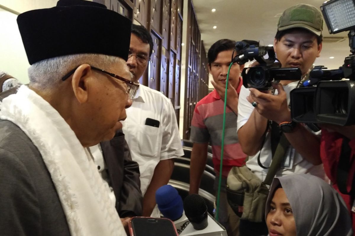 Kiai Ma'ruf Amin ke Jawa Tengah agar dukungan tidak "masuk angin"