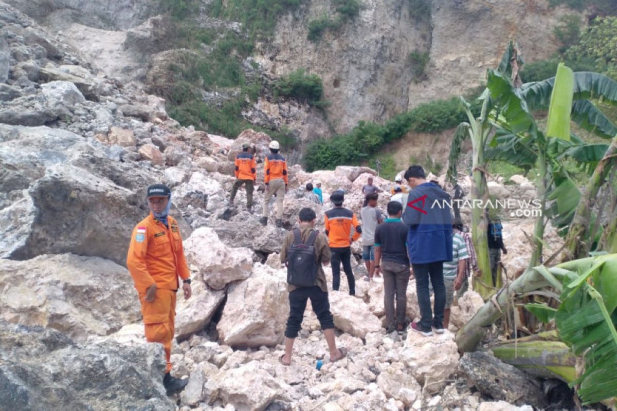 SAR cari korban tertimbun longsor Gunung Kapur Jember