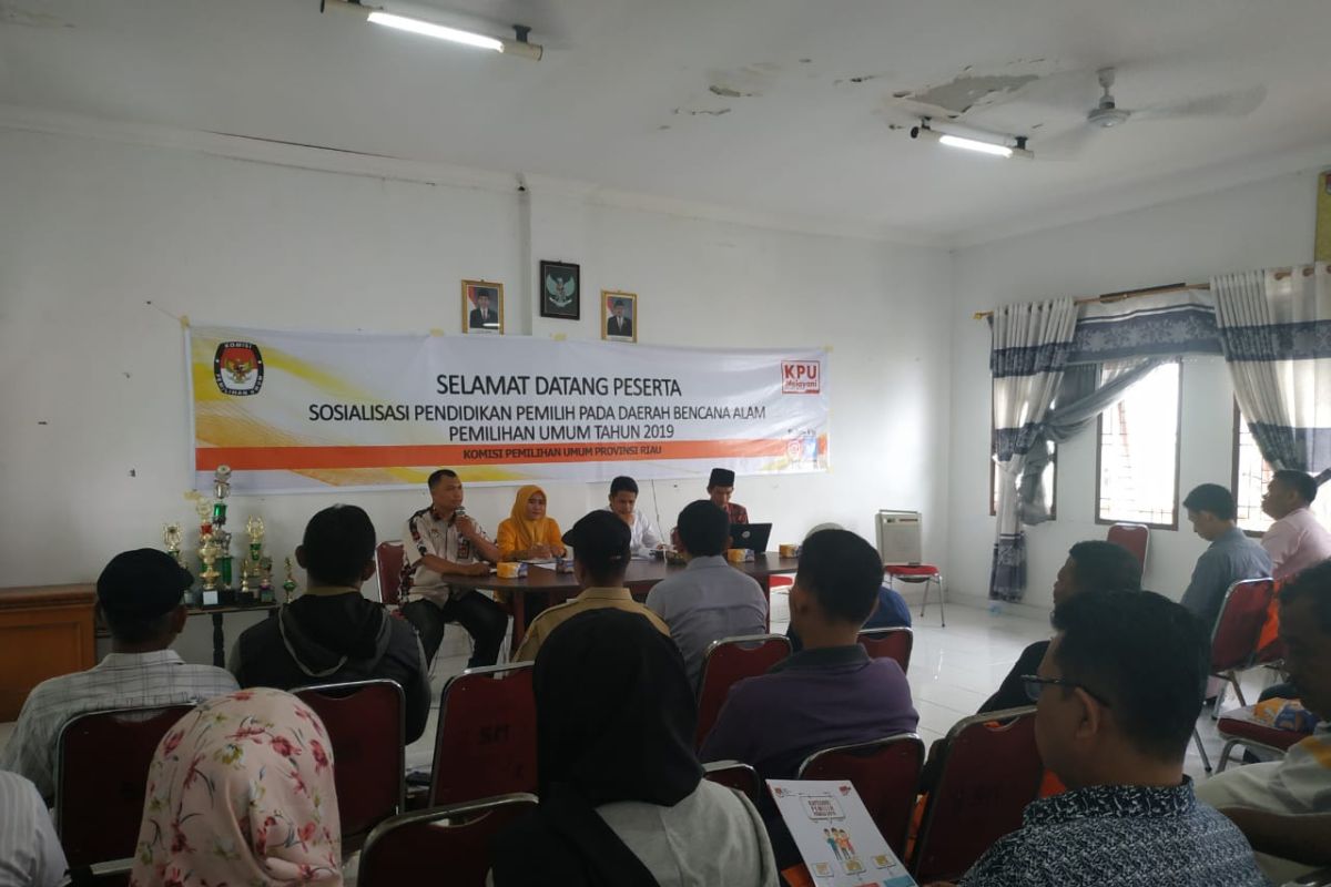 KPU Riau sosialisasi surat suara bagi warga rawan bencana