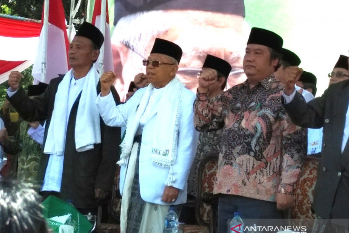 Ma'ruf Amin hadiri Harlah NU dan Haul di Wonosobo