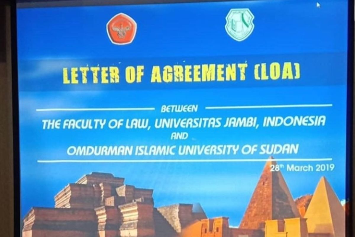 Fakultas Hukum Unja kerjasama dengan Omdurman Islamic University