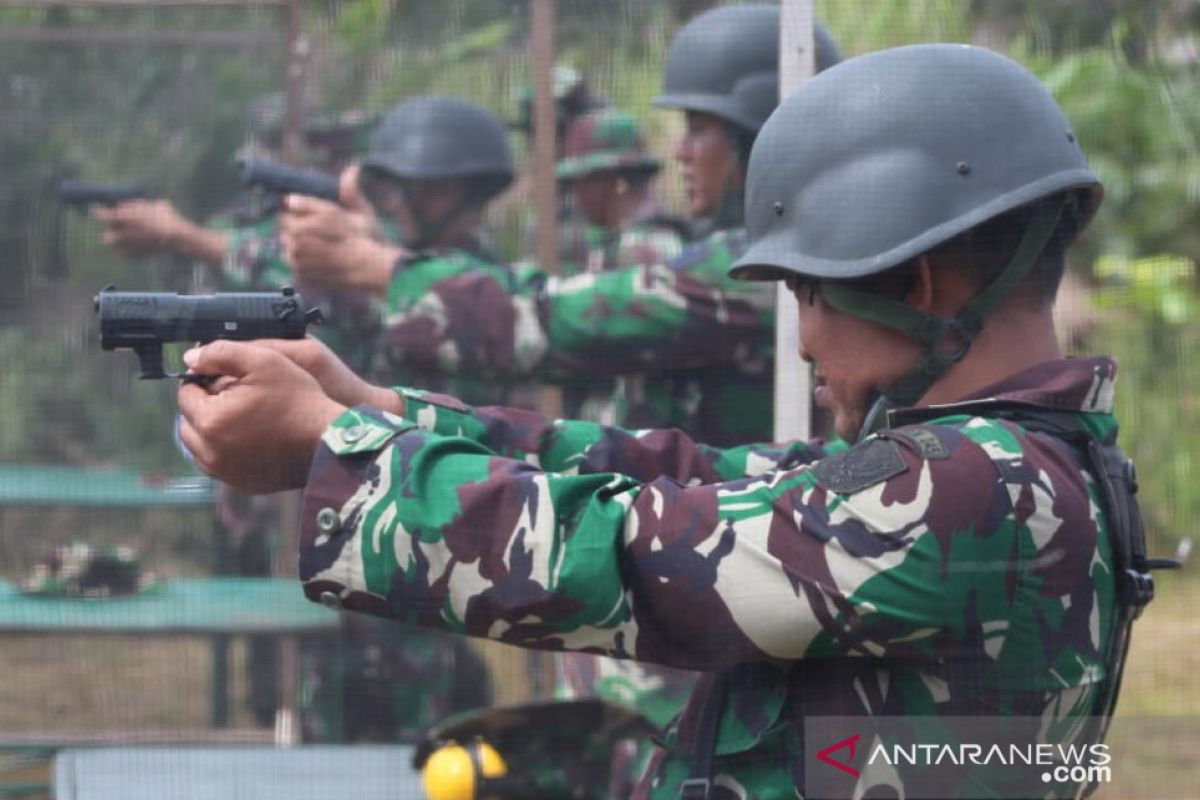 Korem 045 Garuda Jaya Gelar Latihan Menembak Senjata Ringan Antara