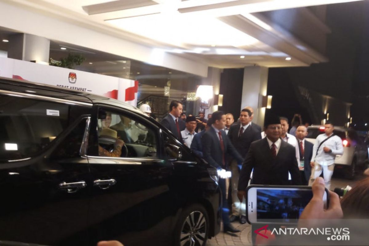 Prabowo hadir di lokasi debat capres