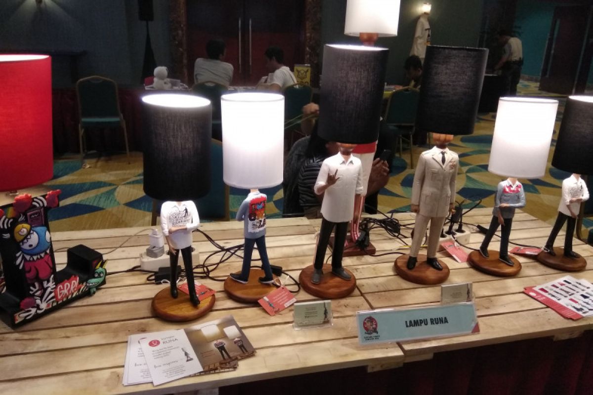 Nobar relawan pasangan Jokowi-Ma'ruf hadirkan pameran seni-desain