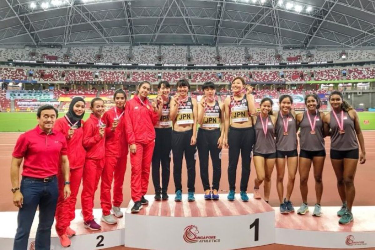 Indonesia bawa pulang dua medali emas kejuaraan atletik di Singapura