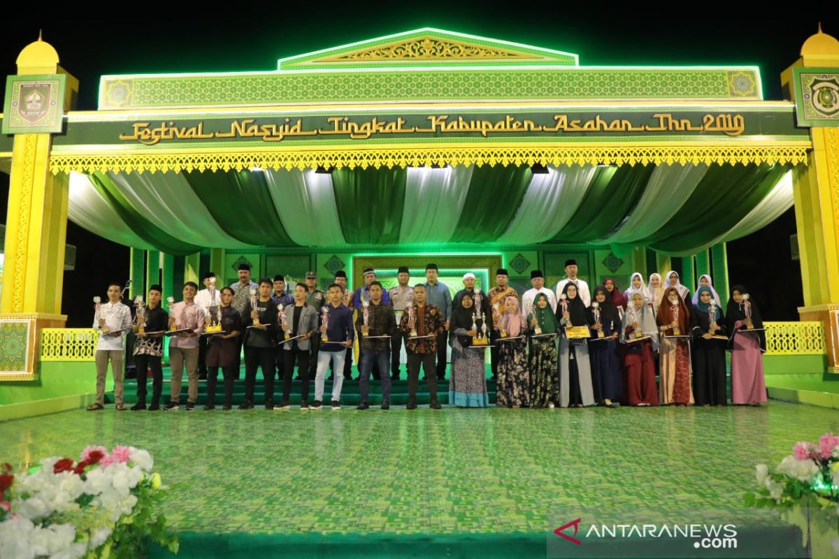 Tanjung Balai dan Teluk Dalam juara festival nasyid Asahan 2019