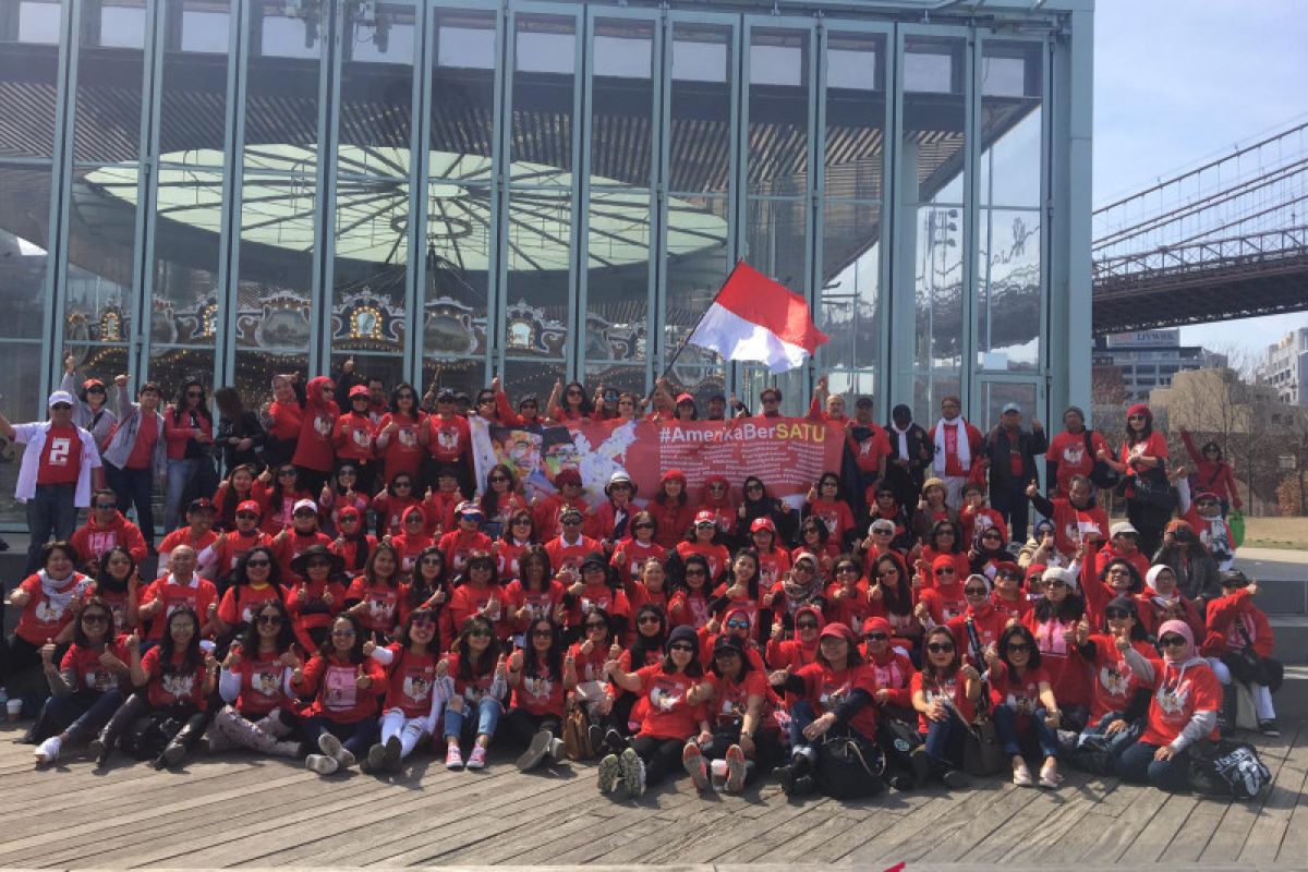 Relawan di AS cetuskan #AmerikaBerSATU untuk Jokowi-Ma'ruf