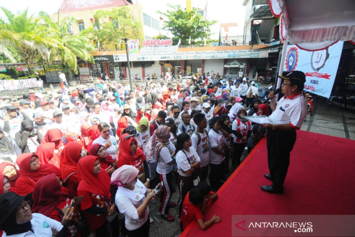 Sahabat buruh Jokowi Kalsel berikrar tegak lurus hingga Pemilu