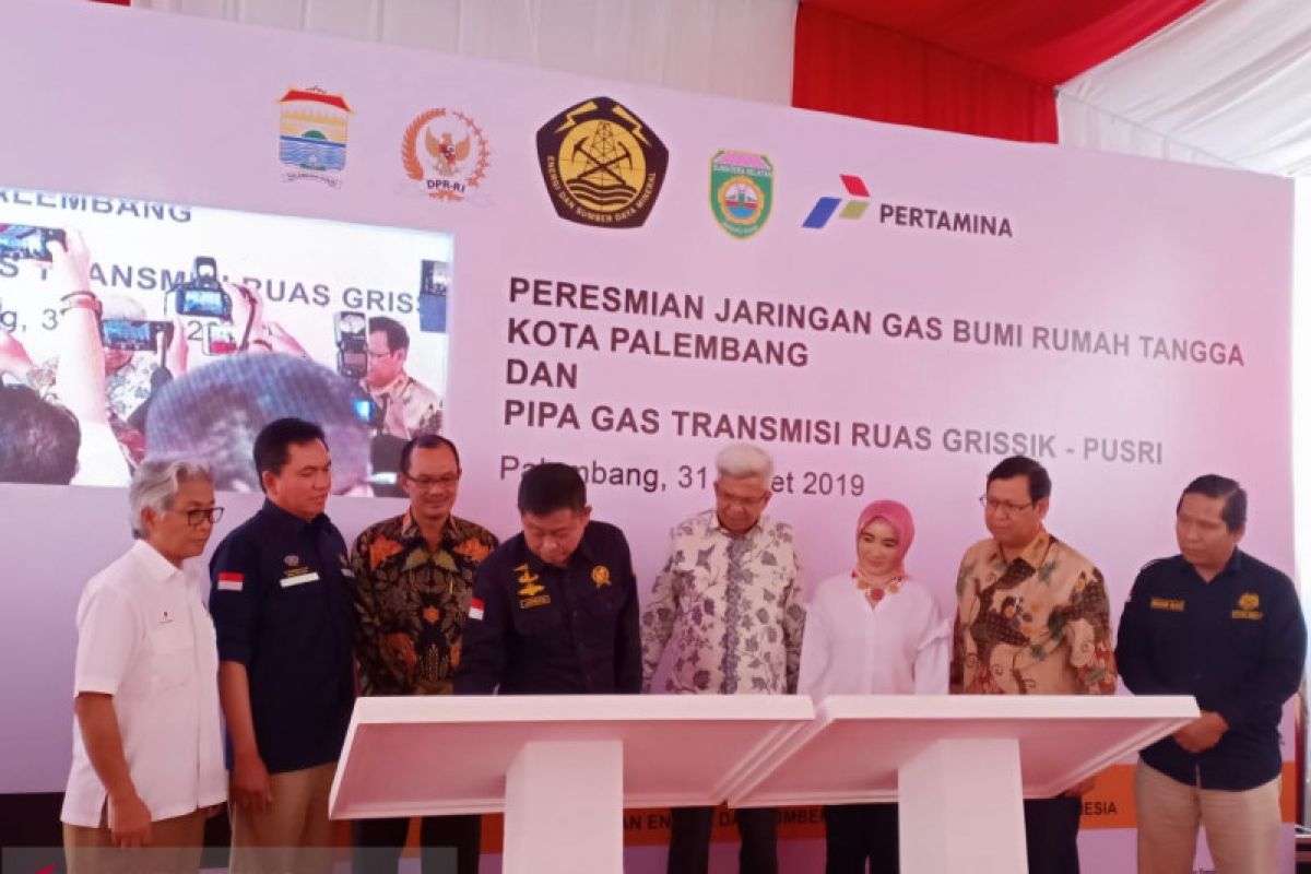 Menteri ESDM resmikan jaringan gas Palembang dan transmisi Grissik-Pusri