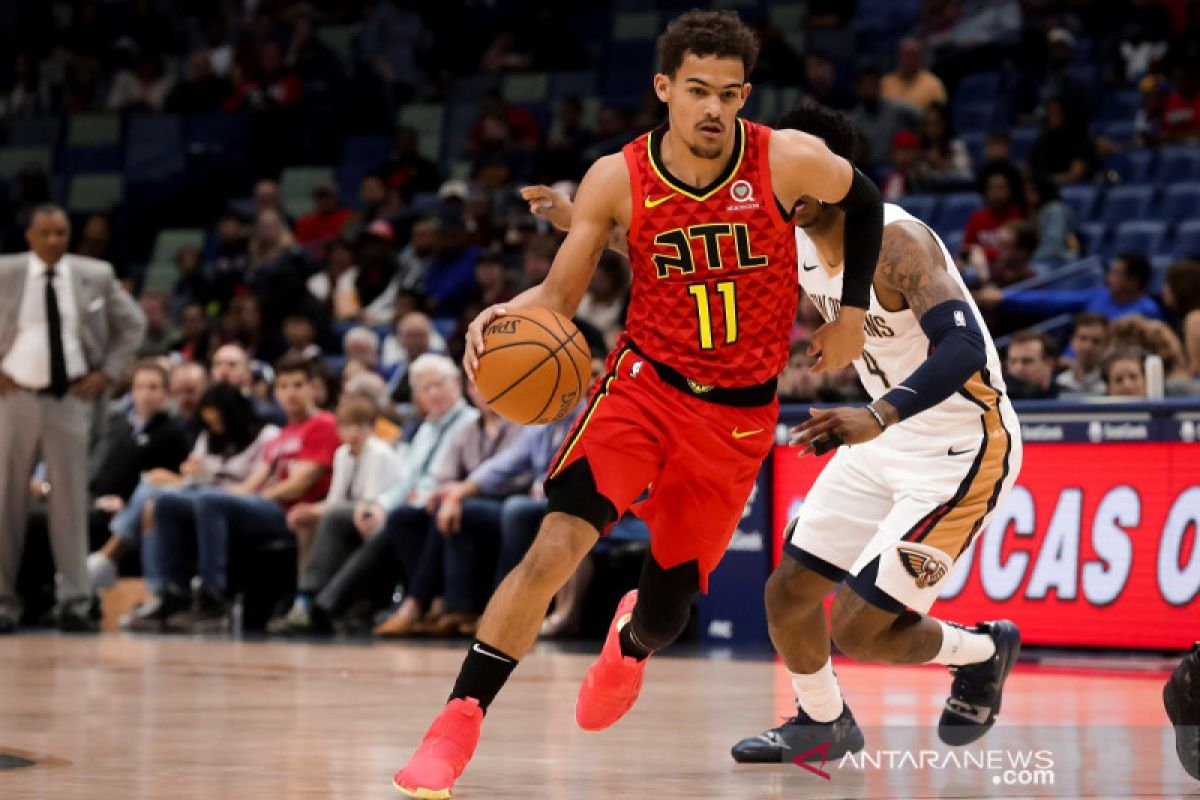 Trae Young cetak "buzzer-beater" demi bawa Hawks jungkalkan Bucks