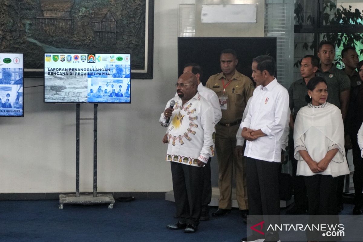 Presiden tiba di Kabupaten Jayapura tinjau penanganan banjir bandang