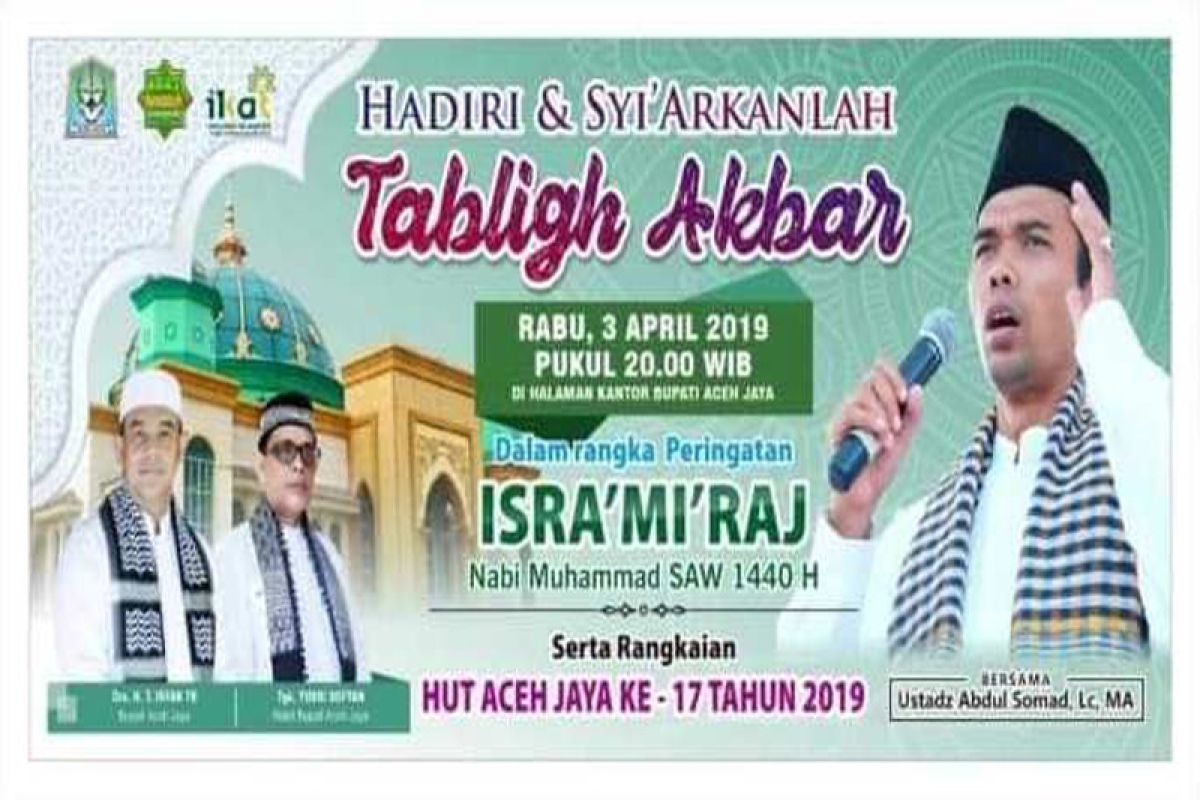 Ustad Abdul Somad akan isi Tabliq Akbar di Aceh Jaya