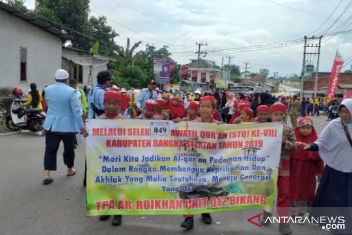 Bupati Bangka Selatan lepas ribuan peserta STQH