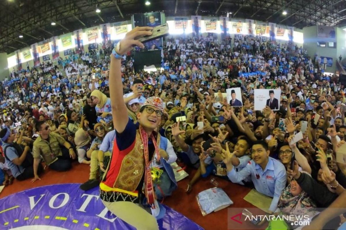 Sandiaga lakukan kampanye nasional di GOR Pangkusuma, Pontianak