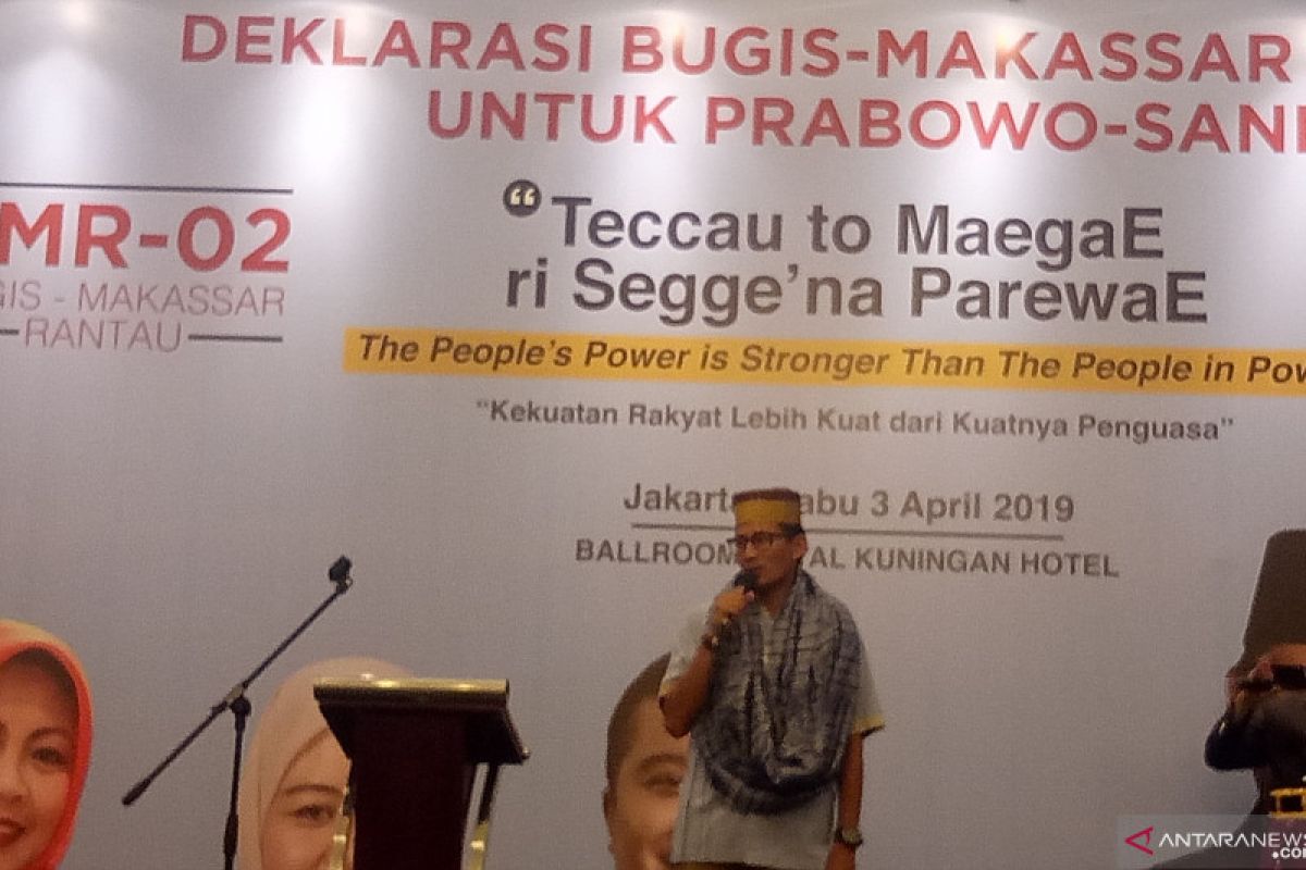 Sandiaga pakai songkok Hasanuddin bertemu para saudagar Bugis-Makassar