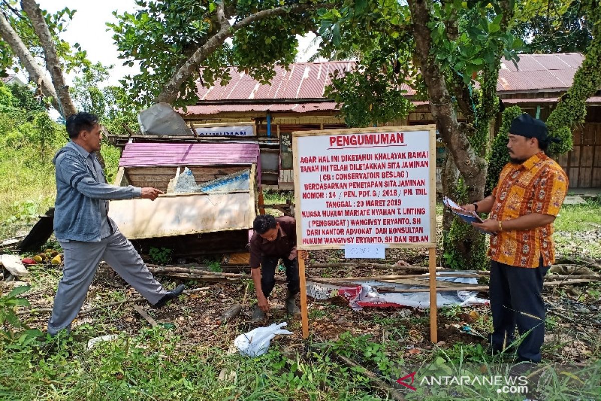 Eksekusi sita jaminan tanah sengketa di Barito Timur berjalan mulus