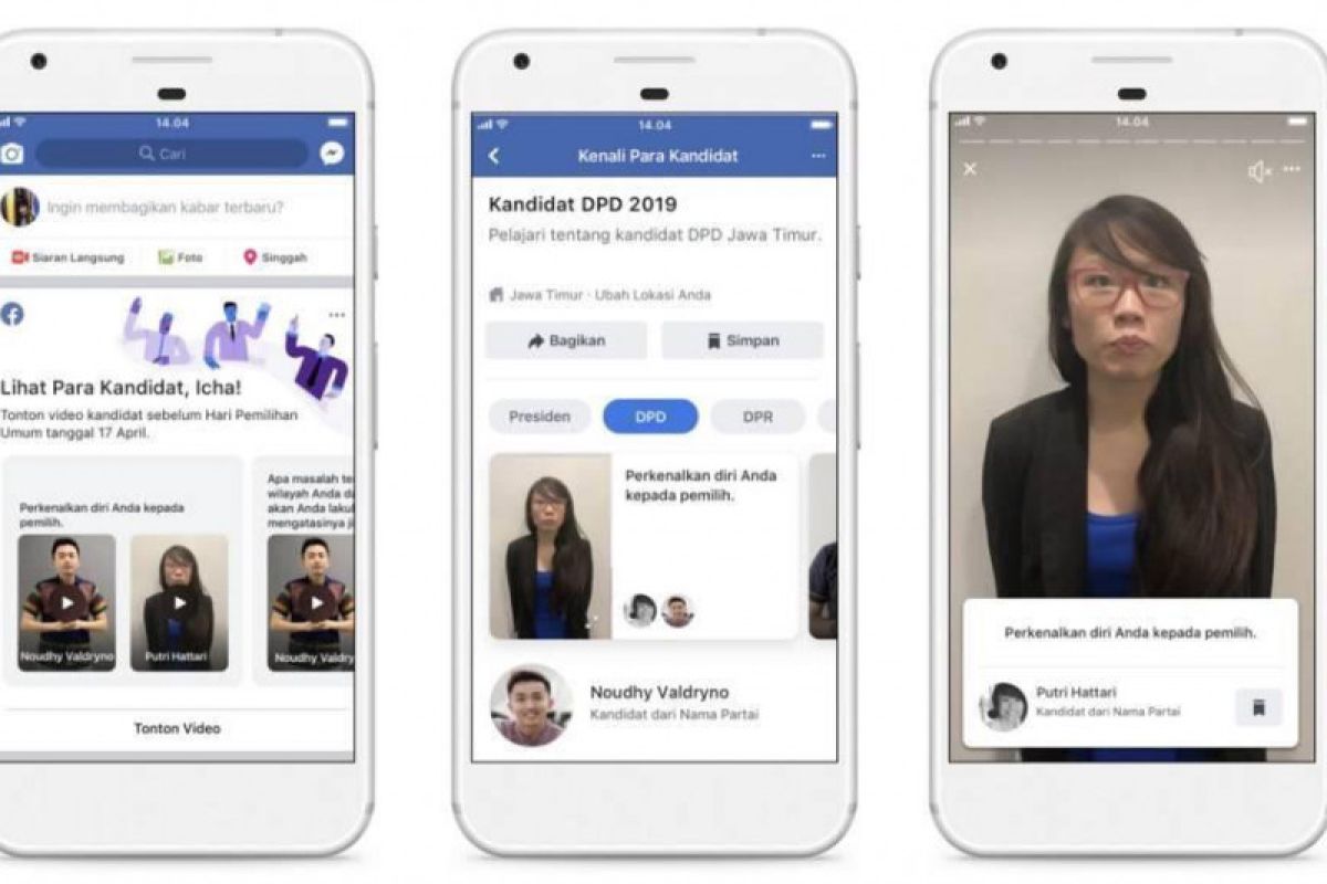 Facebook buat fitur Info Kandidat untuk Pemilu 2019