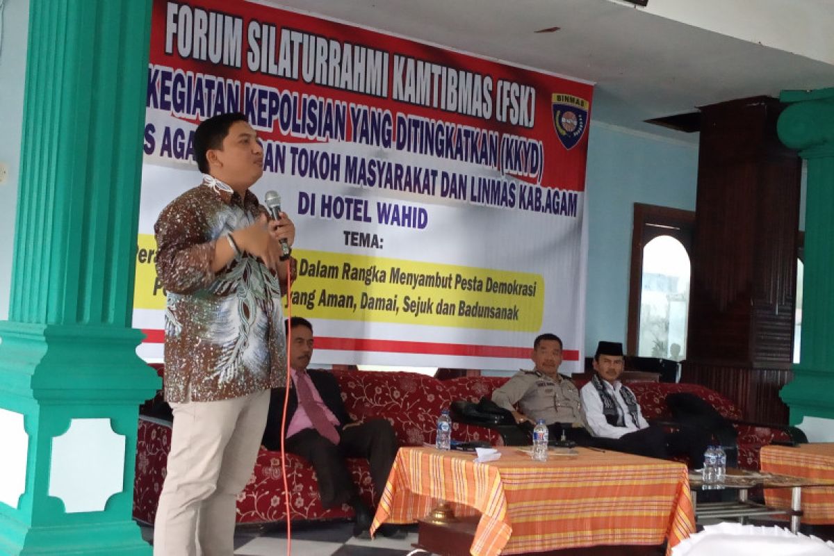 Polisi gelar forum silaturahim kamtibmas wujudkan pemilu damai di Agam