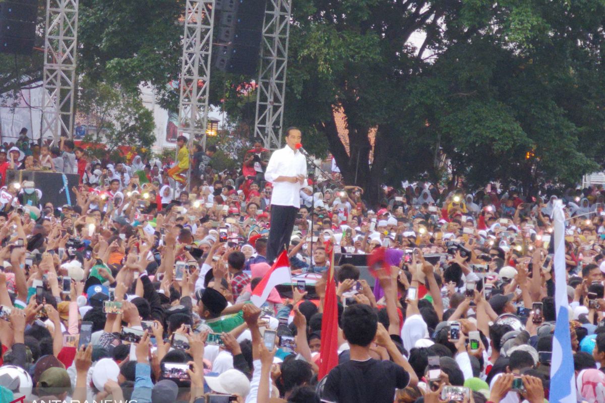 Jokowi targetkan perolehan suara 80 persen di Brebes