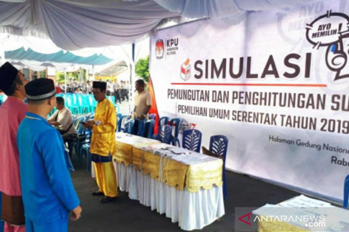 KPU Belitung gelar simulasi pemungutan dan perhitungan suara di TPS