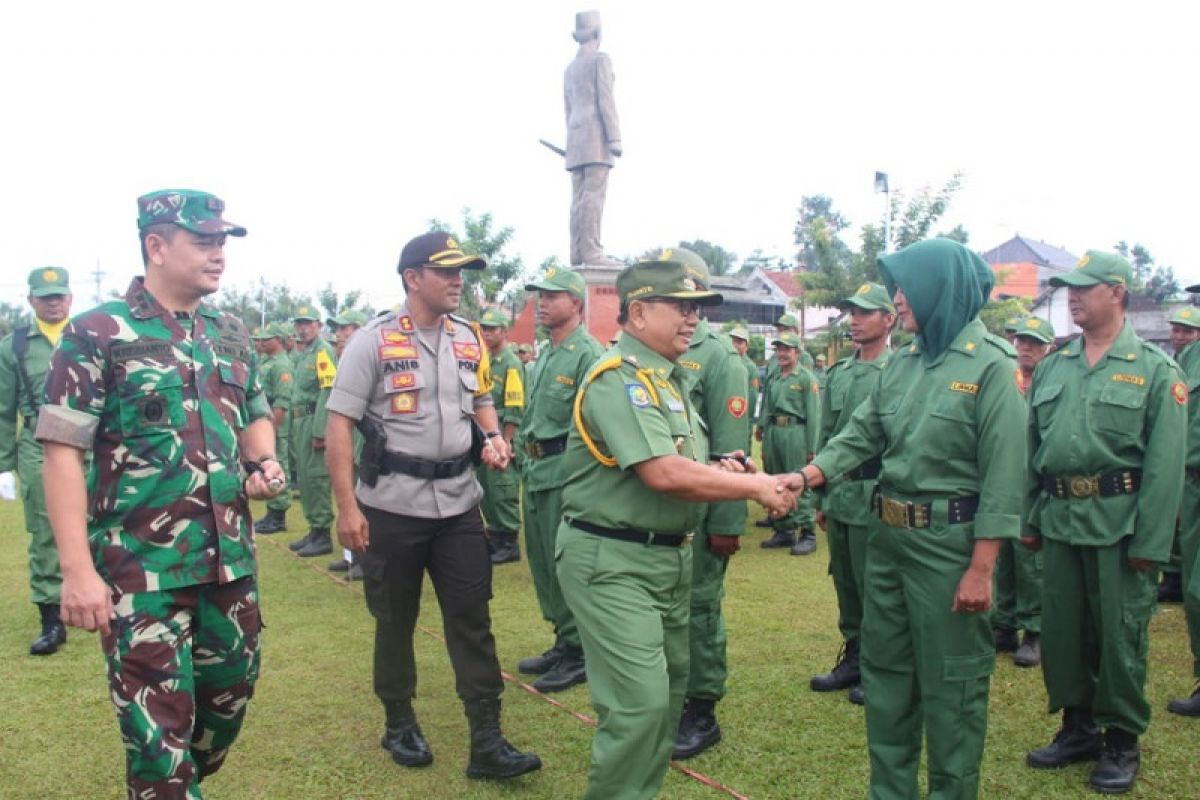 Linmas di Kabupaten Blitar ikut amankan pemilu